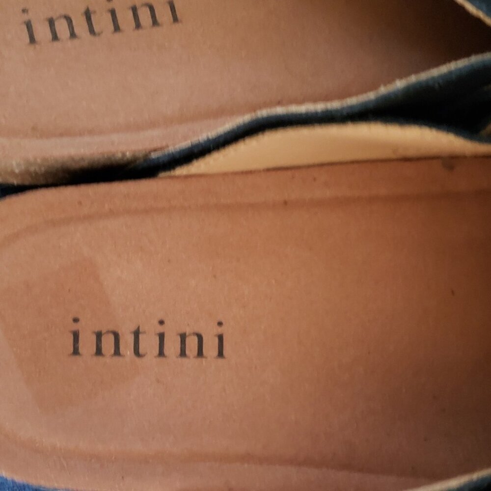 Intini Suede Slip-On Clogs W/Adjustable Buckle Strap & Cork Sole Blk Size 43/10 - Picture 4 of 10